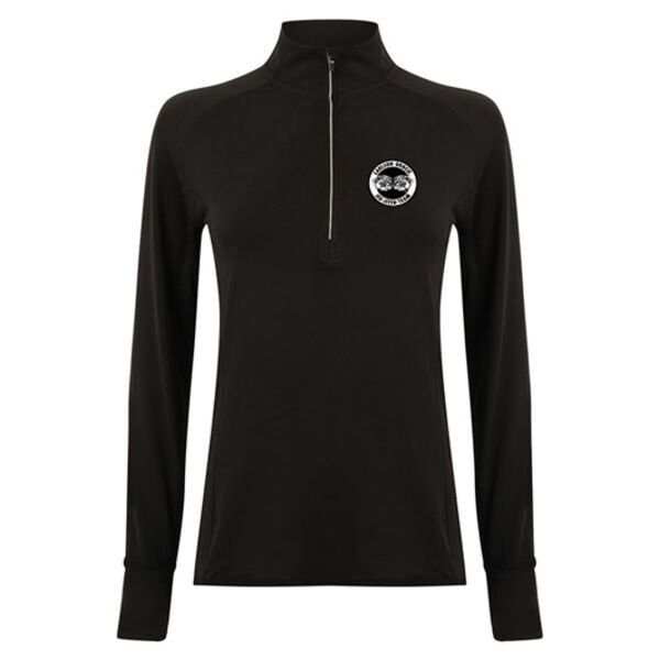 Ladies Long Sleeve Zip Neck Performance Top Thumbnail